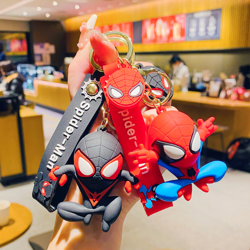 Creative Kweichow Moutai Spider-Man Handbag Pendant Car Key Chain Girl Heart Cute Hang Decorations Couple Gift Keychain