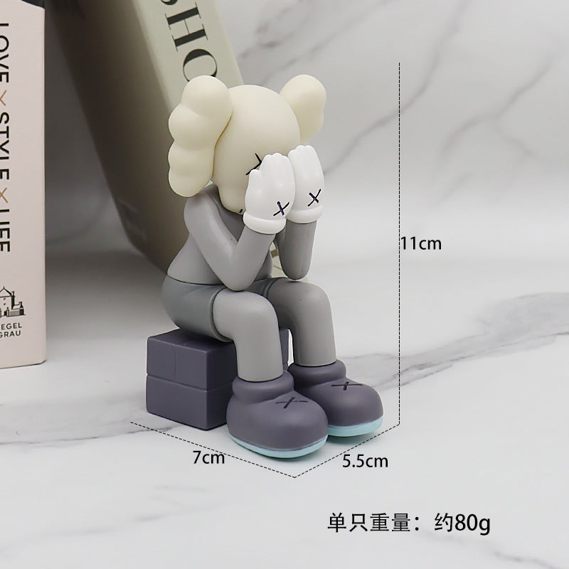 Boxed Cartoon KAWS Cows Garage Kit Model Doll Car Decoration Creative Personality Car Interior Decoration Toys