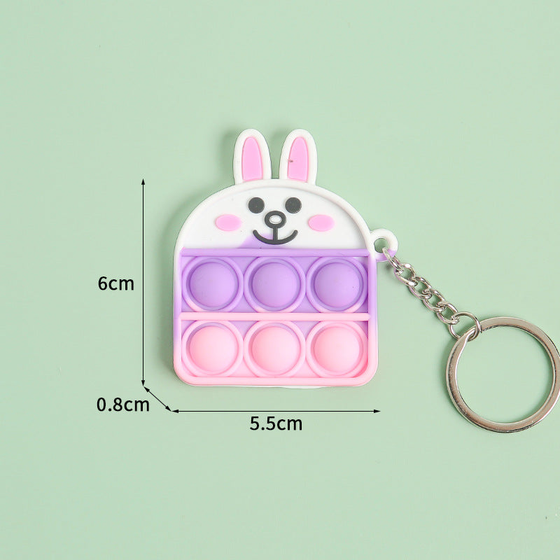 Mini Pendant Toy Rat Killer Pioneer Keychain Bubble Music Puzzle Pressure Relief Silica Gel Key Chain