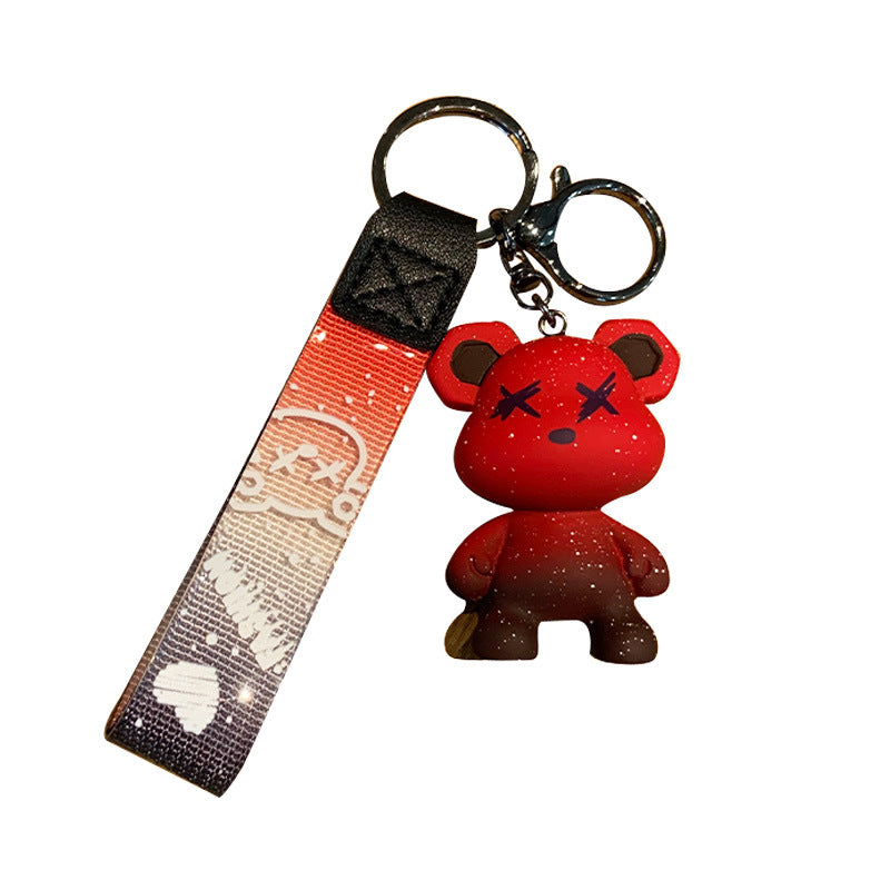 Cartoon Color-Changing Bear Keychain Accessories Couple Car Key Chain Pendant Bag Hanging Ornament Little Creative Gifts