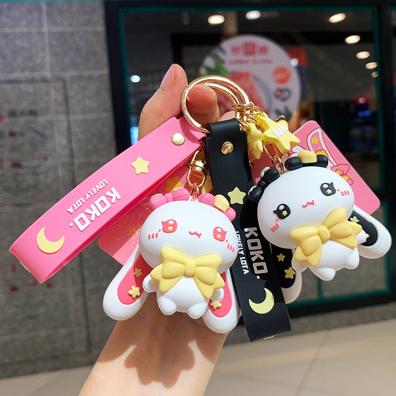 Cartoon Genuine Xingyue Rabbit Keychain Creative Couple Accessories Personalized Schoolbag Pendant Creative Gift Pendant