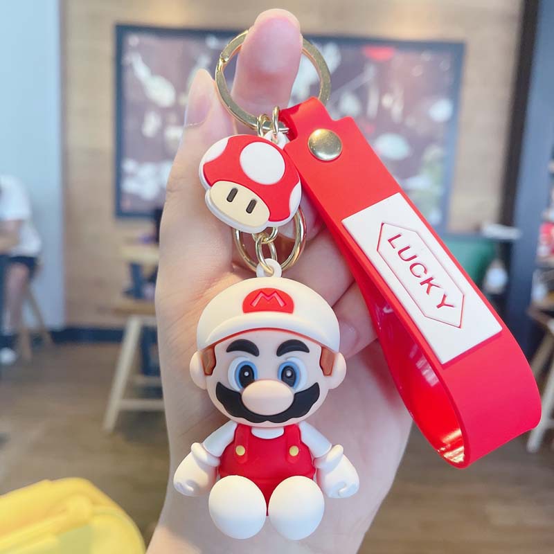 Creative Mario Personalized Keychain Small Gift Car Accessories Cartoon Key Chain Cartoon Bag Pendant