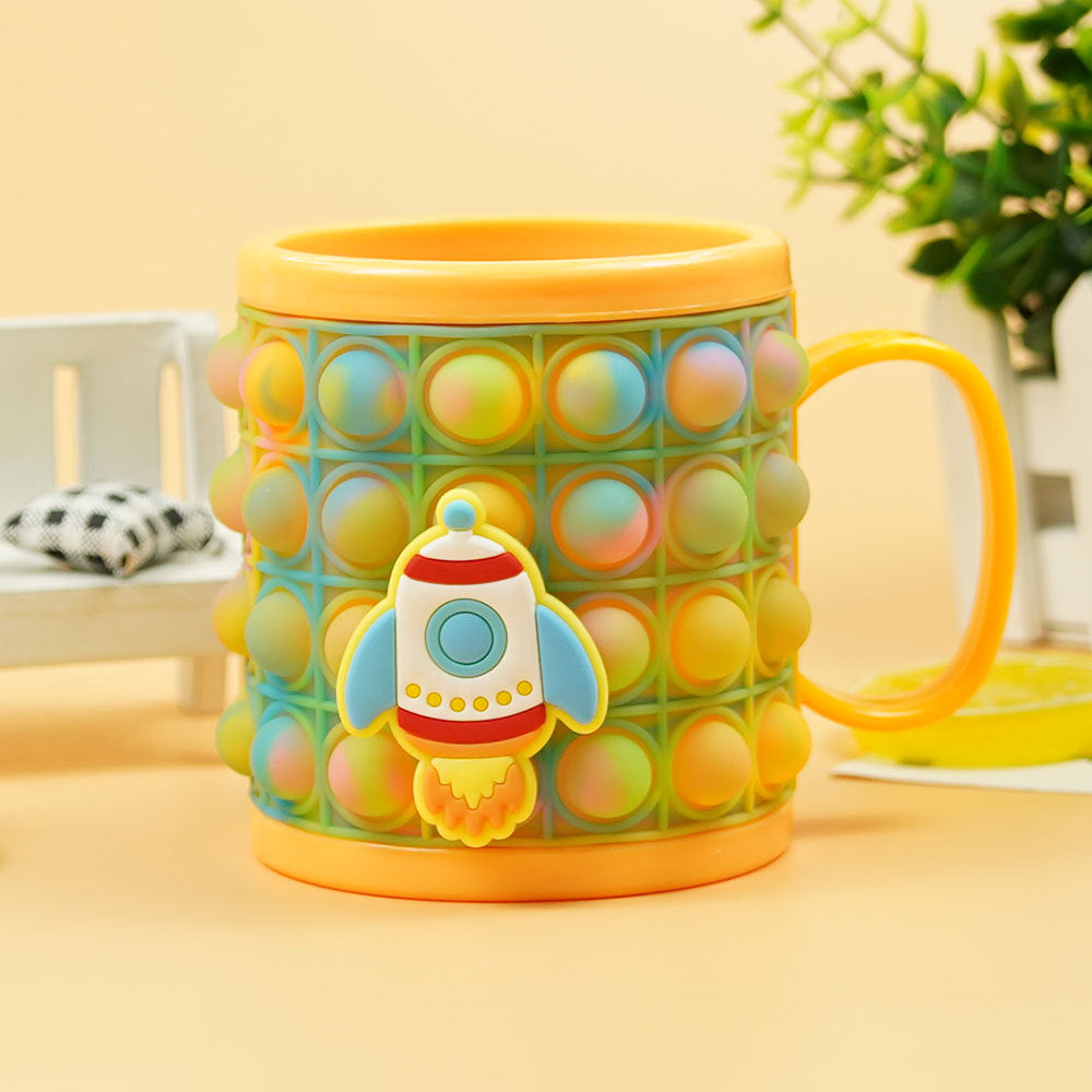 Cartoon Children's Mug Baby Drop-Resistant Wash Toothbrush Cup Cartoon Pattern PVC Mug