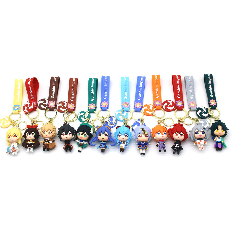 Cartoon Cute Version Original God Yuan God Keychain 12 Cute Goddess Key Chain Cartoon Doll Ins Couple Pendant