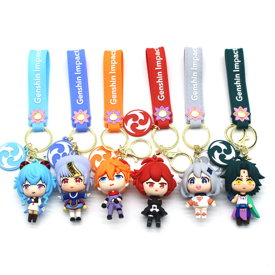 Cartoon Cute Version Original God Yuan God Keychain 12 Cute Goddess Key Chain Cartoon Doll Ins Couple Pendant