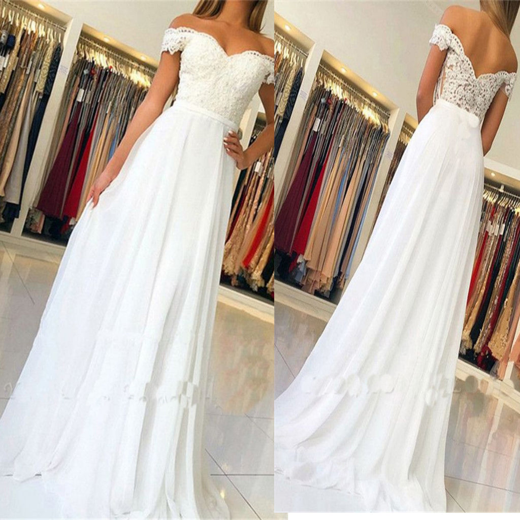off-Shoulder off-the-Shoulder Dress Sexy White Lace Dress
