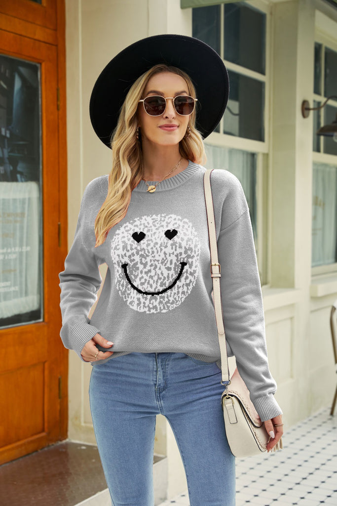 Women's New Love Valentine's Day round Neck Sweater Women's European and American Large Size Halloween Sweater