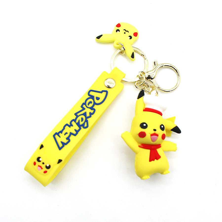 Cartoon Pokémon Pikachu Keychain Bag Schoolbag Cute Pendant Children's Gift Charm