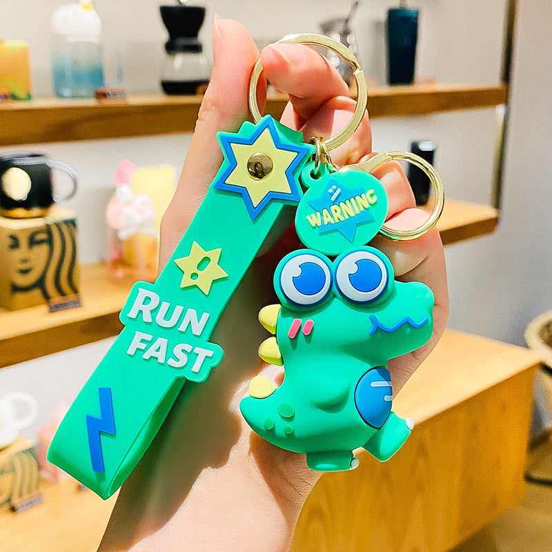 Creative and Refined Dinosaur Doll Car Key Ring Cartoon Schoolbag Pendant Internet Celebrity Ins Couple Small Gift