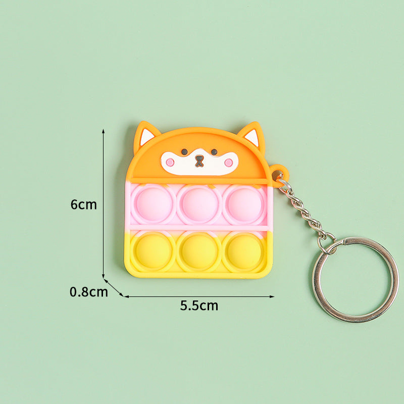 Mini Pendant Toy Rat Killer Pioneer Keychain Bubble Music Puzzle Pressure Relief Silica Gel Key Chain