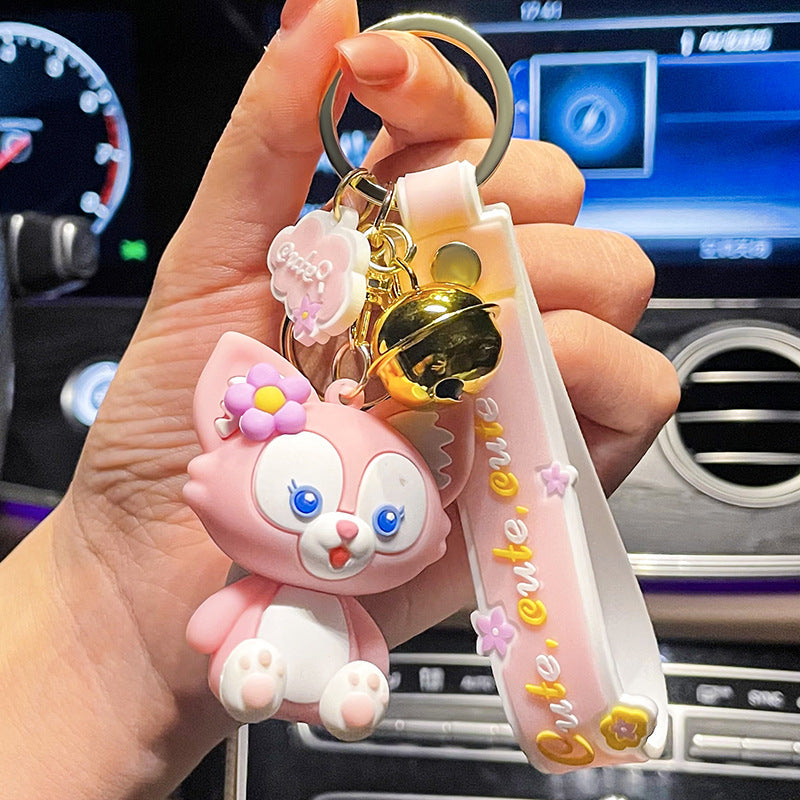 Linnabel Keychain Pendant Crane Machine High-End Accessories Couple Bags Fox Doll Car Key Ornament