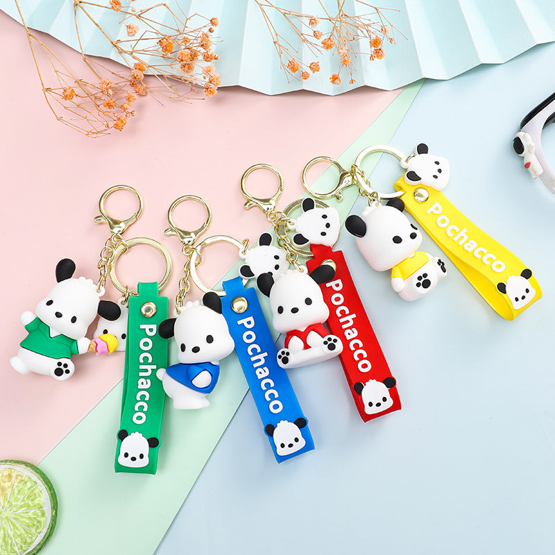 Cartoon Dog Keychain Pendant Cute Doll Crane Machine Gift Trendy Bags Hanging Decoration Creative Gift