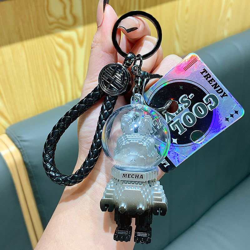 Creative Trendy Cool Pixel Rabbit Keychain Pendant Cartoon Bunny Doll Car Key Chain Ornament Gifts