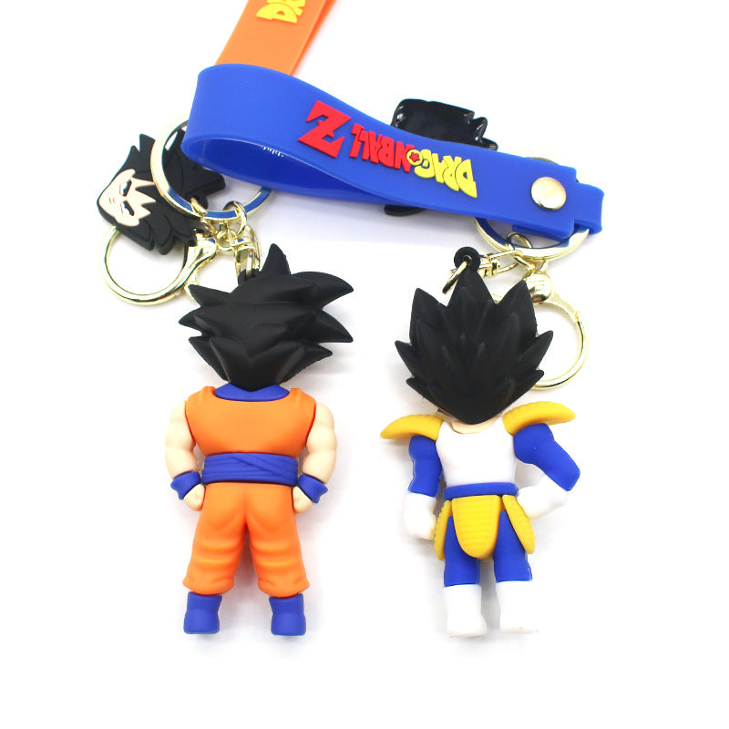 Dragon Ball Keychain Jibeta Wukong Key Pendants Sai Ya People Epoxy Doll Key Ring Bag Ornaments