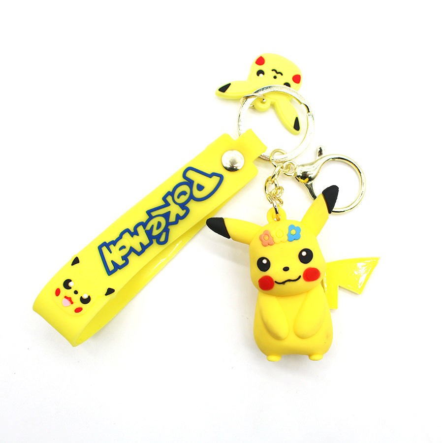 Cartoon Pokémon Pikachu Keychain Bag Schoolbag Cute Pendant Children's Gift Charm