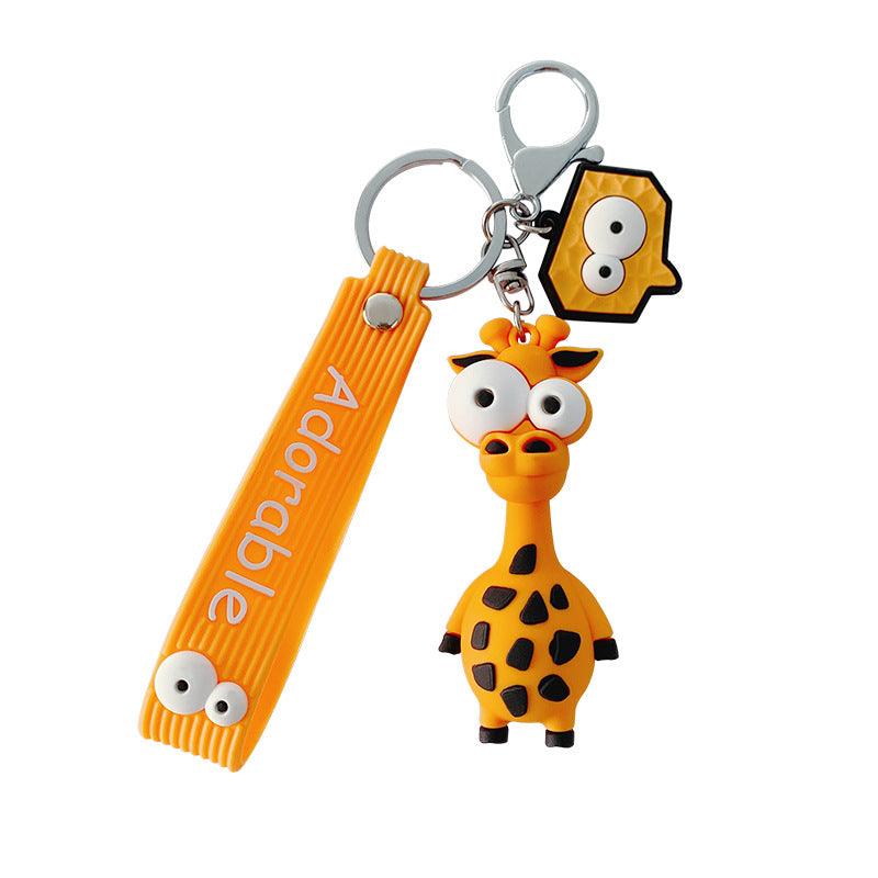 Eye-Popping Little Lion Doll Pendant Keychain Cartoon Cute Car Key Chain Student Ins Trendy Bag Ornaments