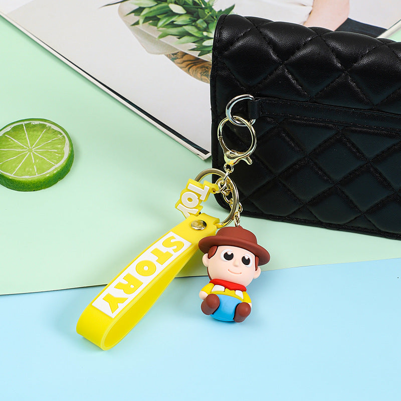 Cartoon Bus Light Year Keychain Pendant Epoxy Doll Cute Couple Bags Ornaments Car Key Chain Accessories