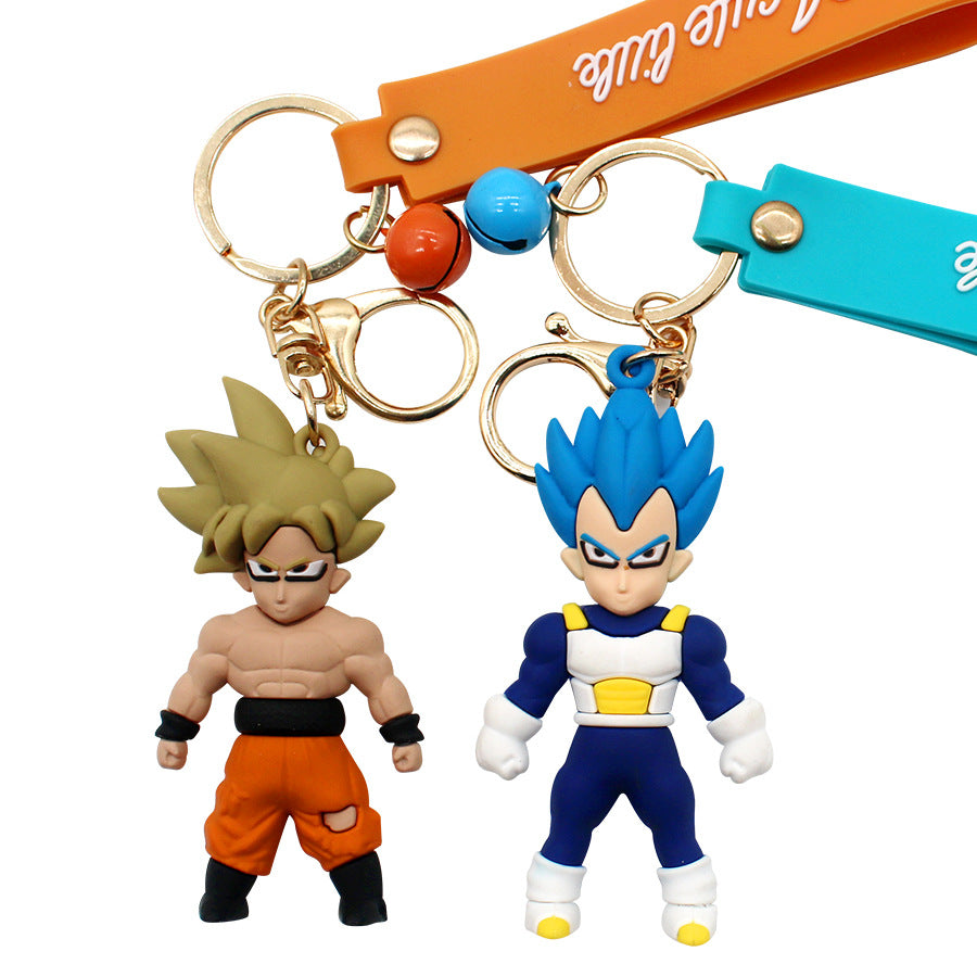 Dragon Ball Monkey King Keychain Vegeta Pendant Saiyan Creative Car Key Chain Cartoon Pendant