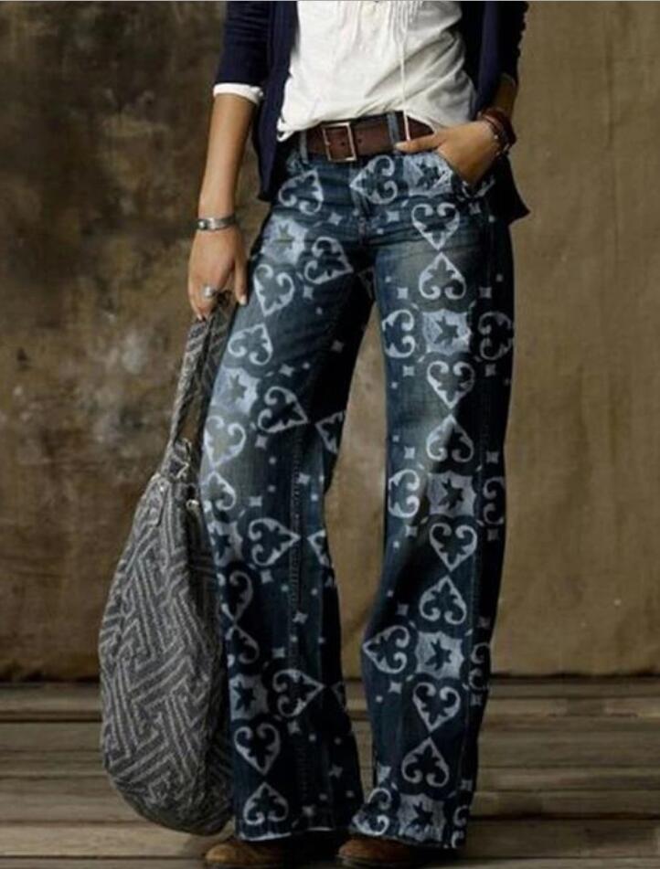 Large Size Women's Casual Pants Wide Leg Pants Trousers