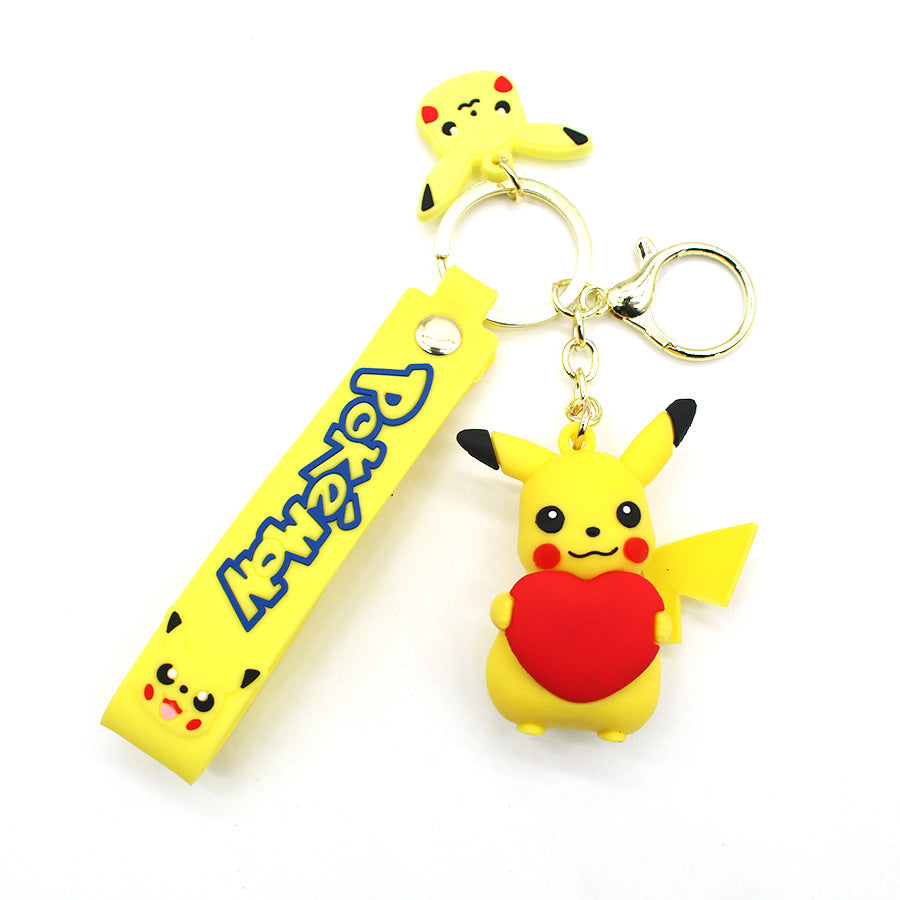 Cartoon Pokémon Pikachu Keychain Bag Schoolbag Cute Pendant Children's Gift Charm