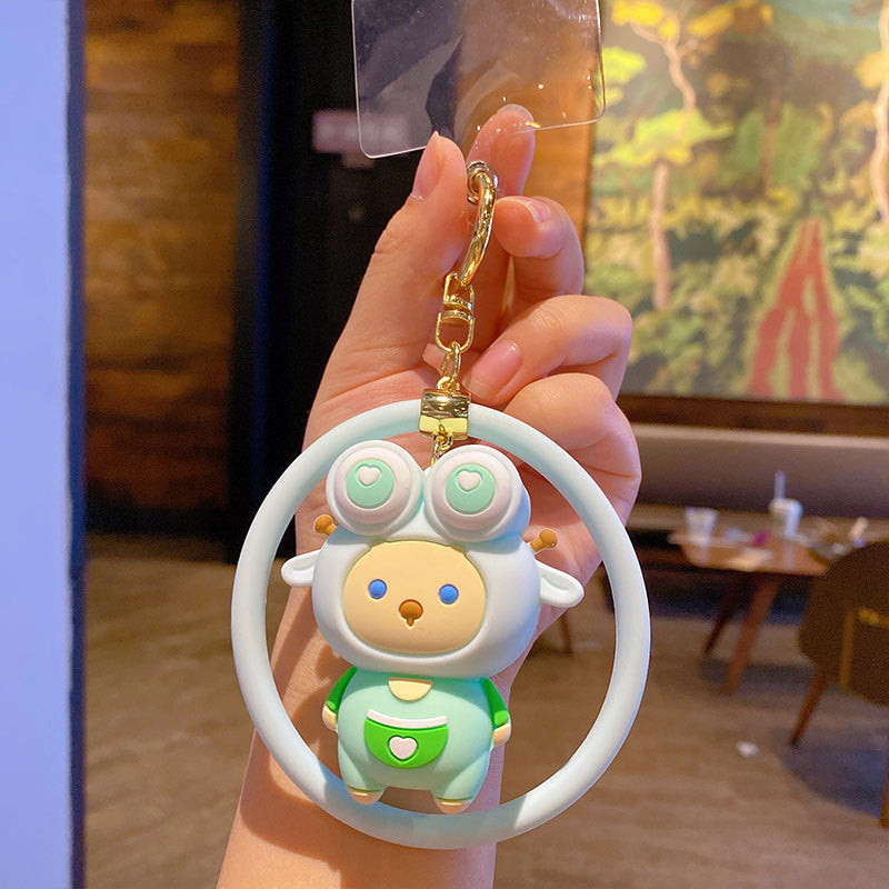 Creative Stay Cute Plush Little Monster Phone Chain Pendant Cartoon Couple Female Cars and Bags Accessories Keychain