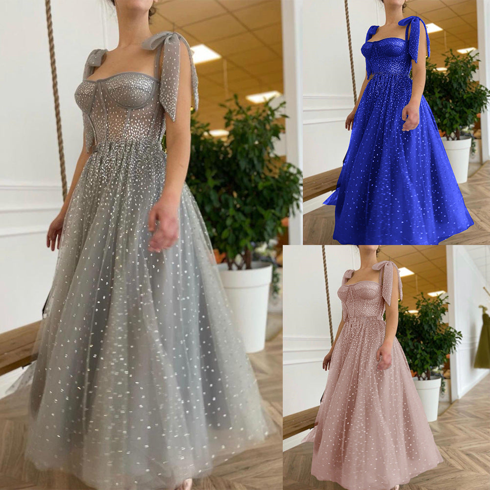 Women's Dress Amazon Sequined Small Gold, Gilding Short Banquet Evening Dress