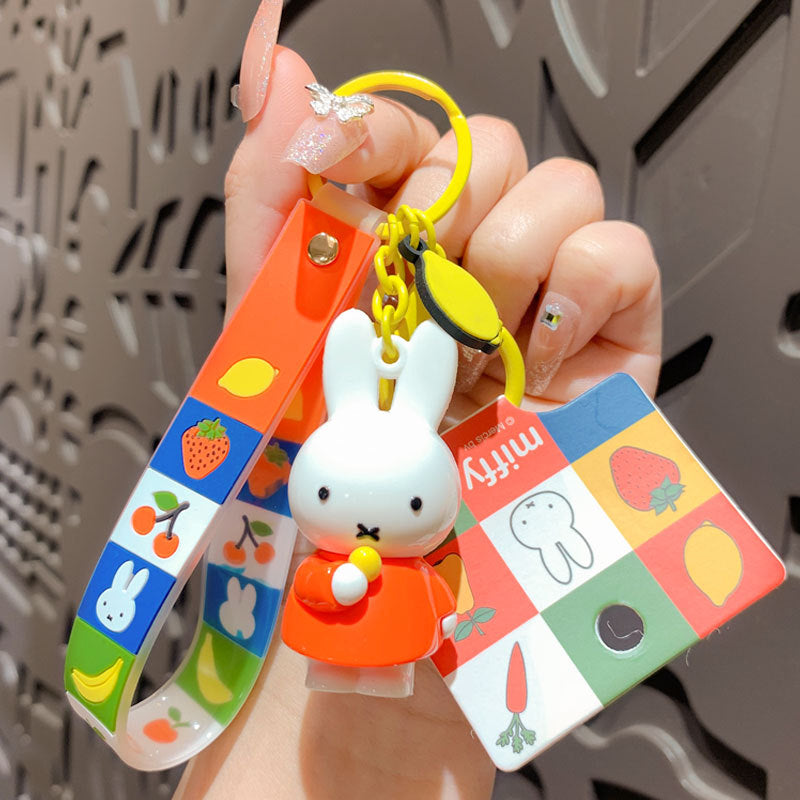 Cartoon Classic Miffy Cute Doll Keychain Couple Schoolbag Pendant Car Key Chain Small Gift