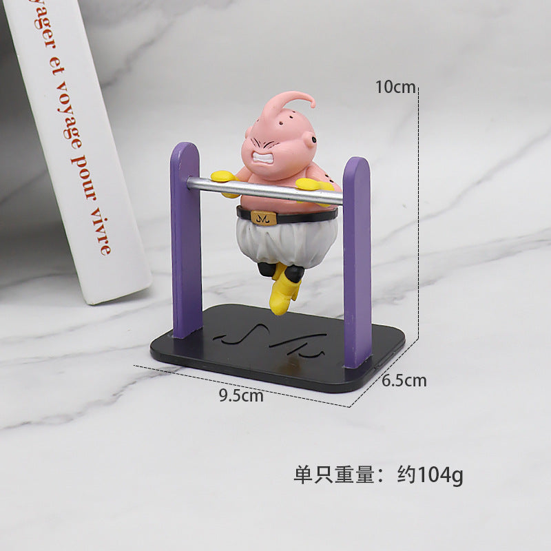 Dragon Ball GK Muscle Majin Boo Anime Garage Kits Model Furnishing Articles Gym Creative Spoof Figurine Doll