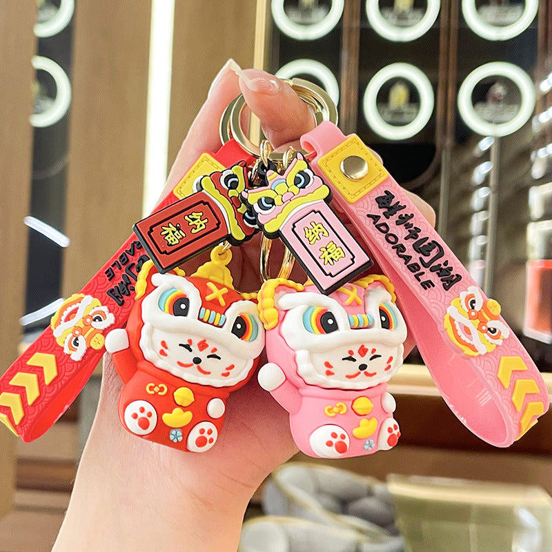 Cat Xingshi Lucky Cat Car Key Ring Pendant Chinese Style Cute Key Chain Hanging Gift