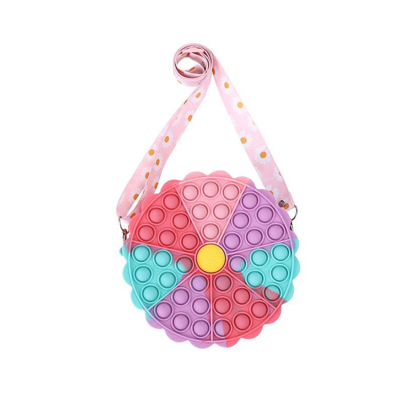 Large Crossbody Bag Toys Bag Silicone Squeeze Bubble Pressure Reduction Toy Mobile Phone Bag