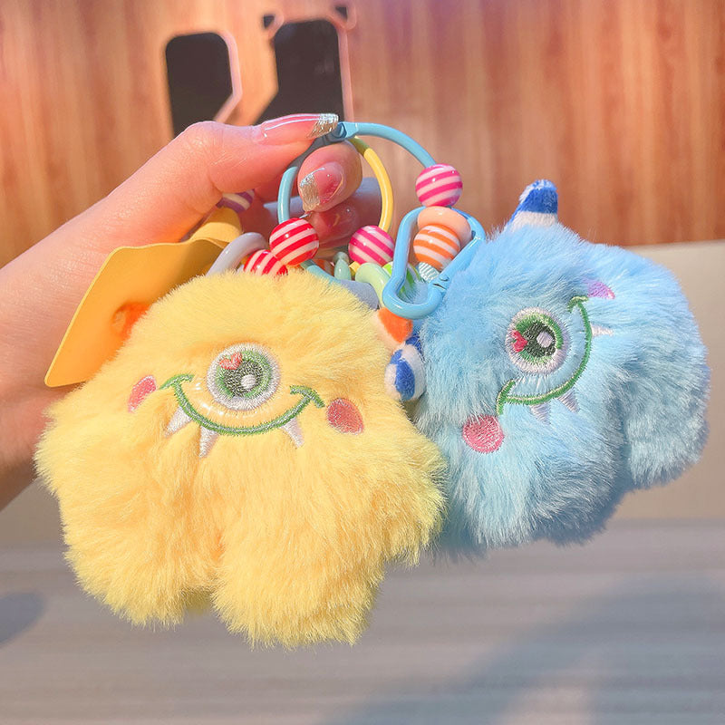 Cute Plush Monster Elf Mobile Phone Charm Small Pendant Creative Keychain Gift IP Authorization Ornaments