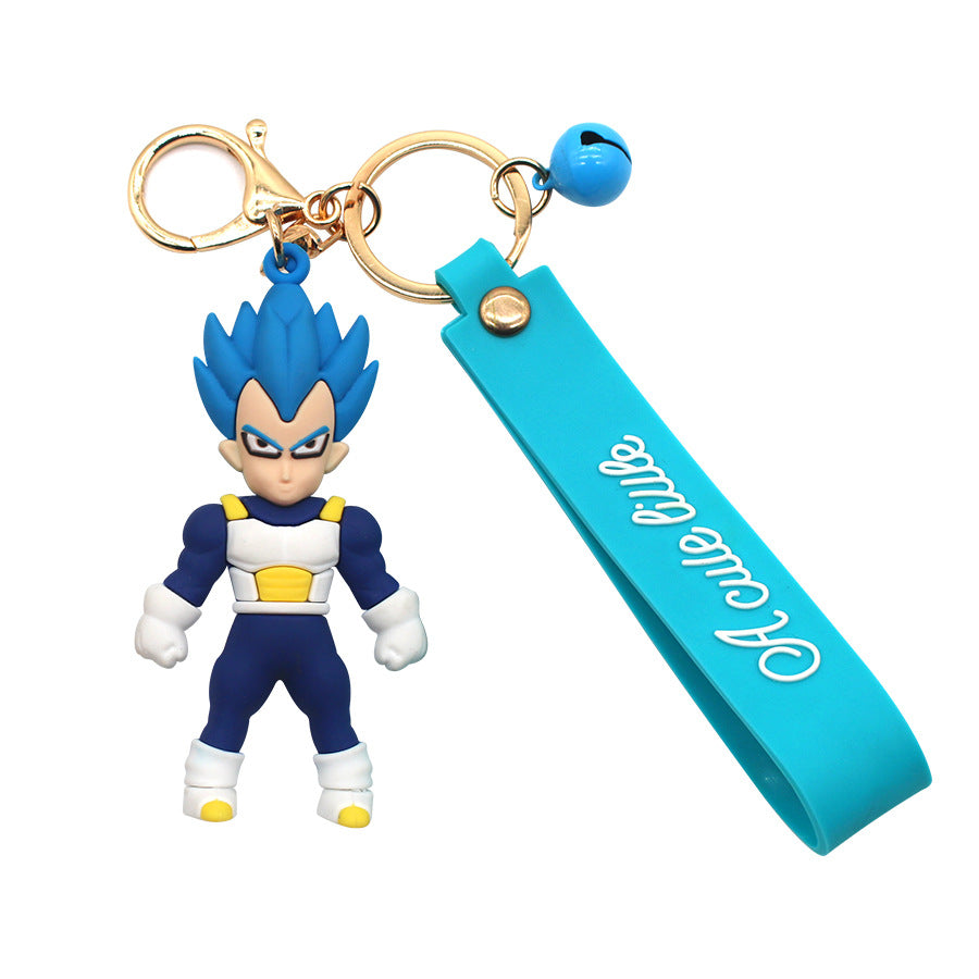 Dragon Ball Monkey King Keychain Vegeta Pendant Saiyan Creative Car Key Chain Cartoon Pendant