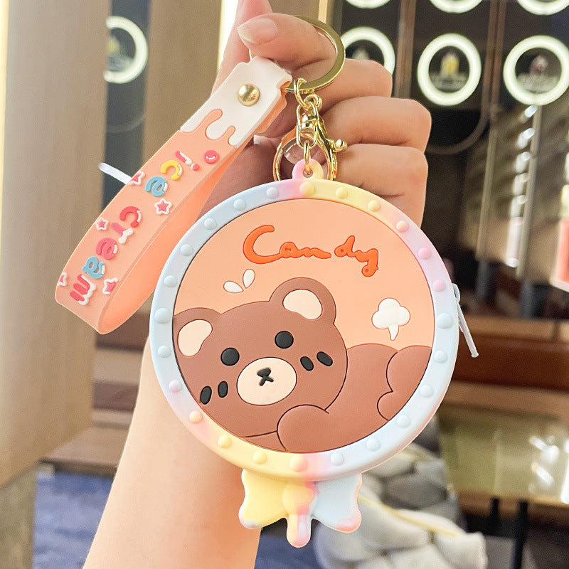 Cartoon Rat Killer Pioneer Silicone Coin Purse Keychain Pendant Earphone Bag Lovely Bag Hanging Ornament Keychain