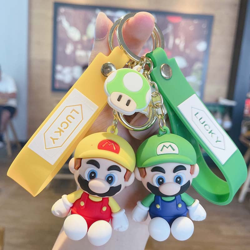 Creative Mario Personalized Keychain Small Gift Car Accessories Cartoon Key Chain Cartoon Bag Pendant