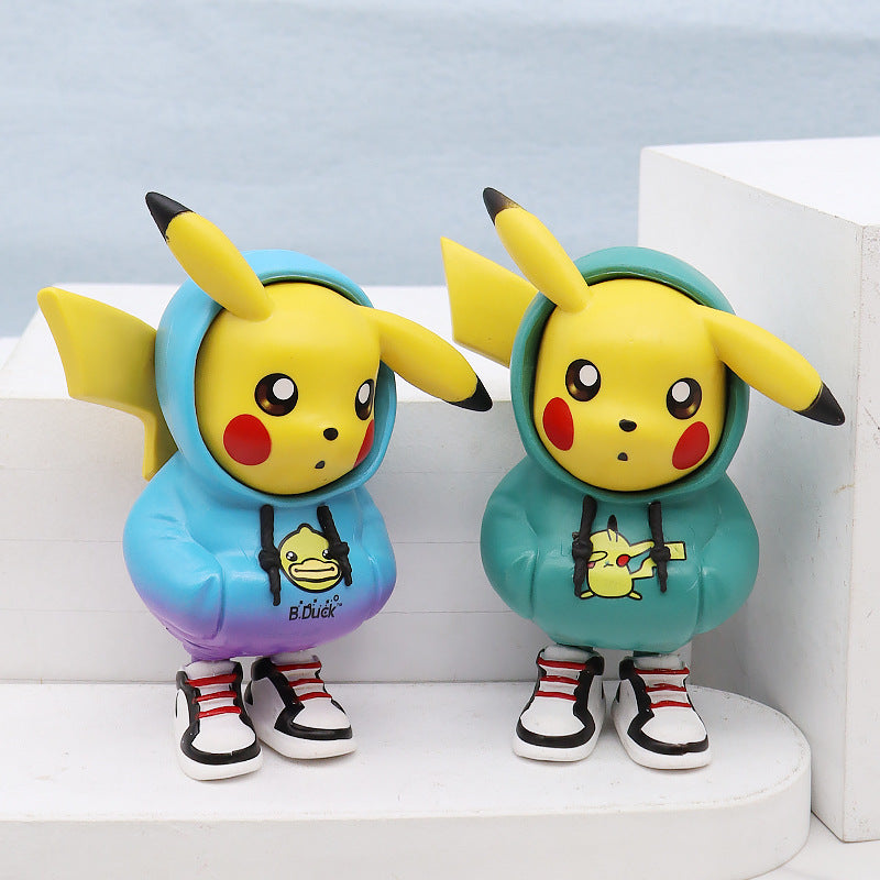 Fashion Play Standing Posture Pikachu Blind Box Hand-Made Magic Baby Pet Elf Capsule Toy Prize Claw Model Ornaments