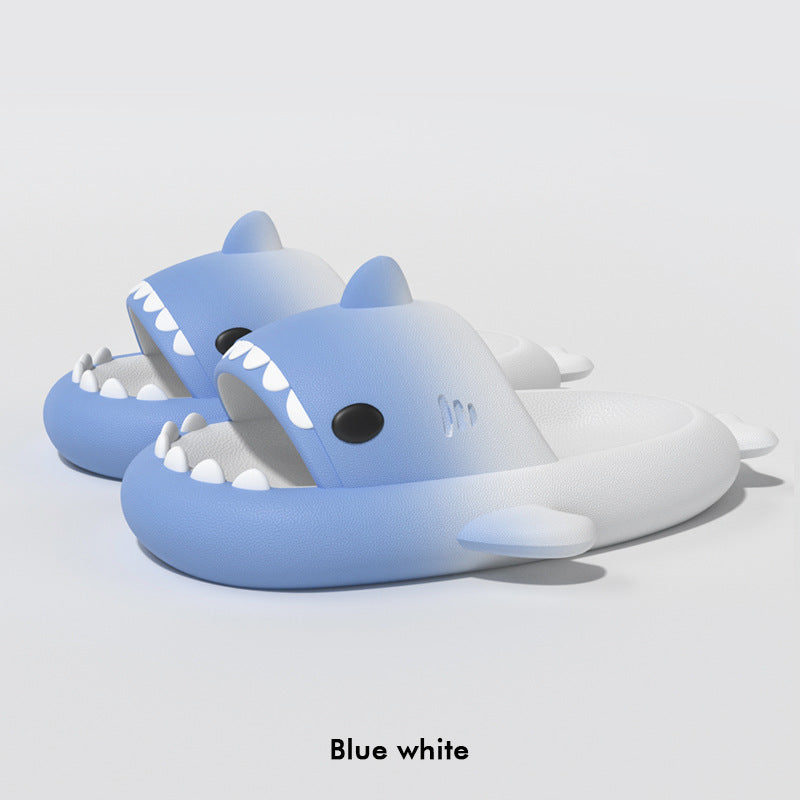 Gradient Shark Slippers for Women Cute Summer Indoor Home Home Bath Non-Slip Couple Outdoor Sandals for Men