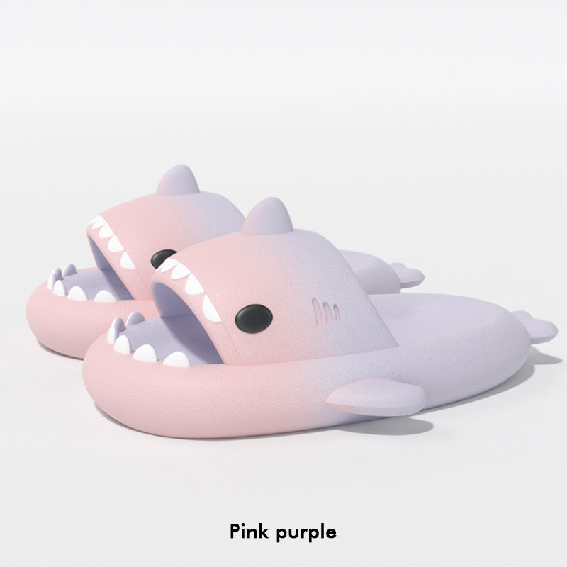Gradient Shark Slippers for Women Cute Summer Indoor Home Home Bath Non-Slip Couple Outdoor Sandals for Men