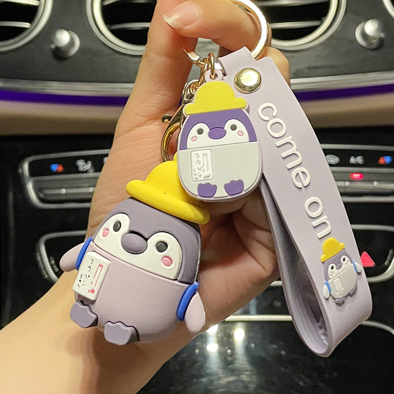 Cartoon Girlish Penguin Keychain Cute Doll Key Chain Couple Accessories Handbag Pendant Small Gift