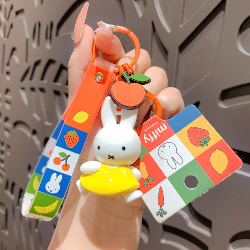 Cartoon Classic Miffy Cute Doll Keychain Couple Schoolbag Pendant Car Key Chain Small Gift