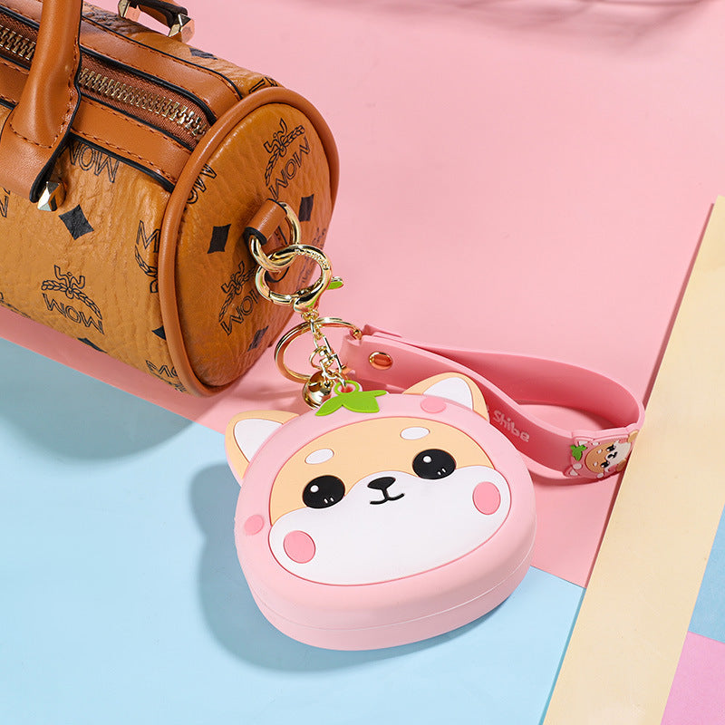 Silicone Small Caichai Coin Purse Keychain Cute Pendant Earphone Lipstick Pack Small Change Storage Gift