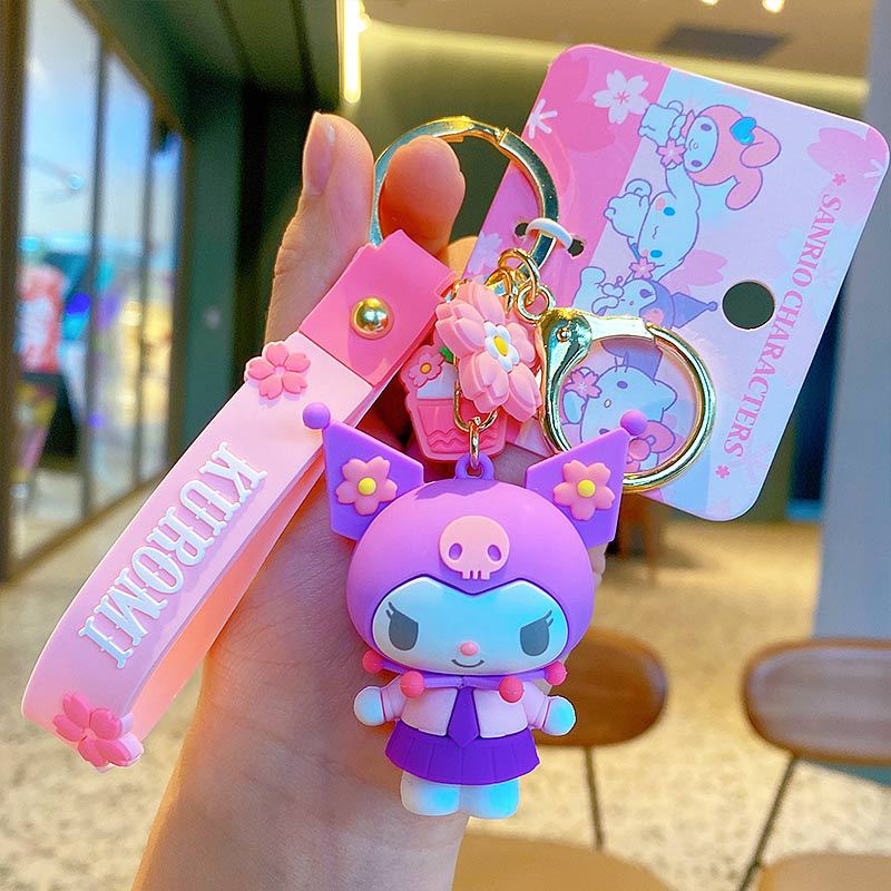 Cartoon Sanrio Sakura Diary Series Car Key Ring Creative Lovely Bag Ornaments Female Exquisite Key Chain