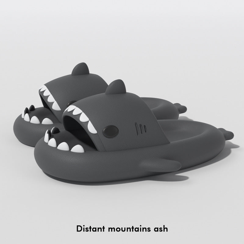 Gradient Shark Slippers for Women Cute Summer Indoor Home Home Bath Non-Slip Couple Outdoor Sandals for Men