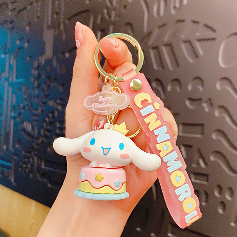 Creative Cartoon Big Ear Dog Keychain Pendant Cute Fashion Car Key Chain Schoolbag Pendant Small Gift