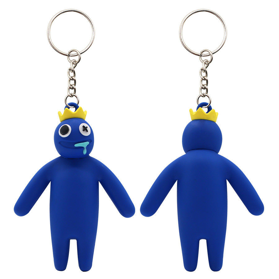 Rainbow Friends Partner Keychain Rainbow Friends Crown Small Blue Population Water Monster Black Ant Pendant