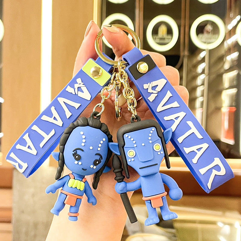 Cartoon Avatar Keychain Cute Pendant Epoxy Cartoon Doll Crane Machine Gift Key Chain Bag Ornaments