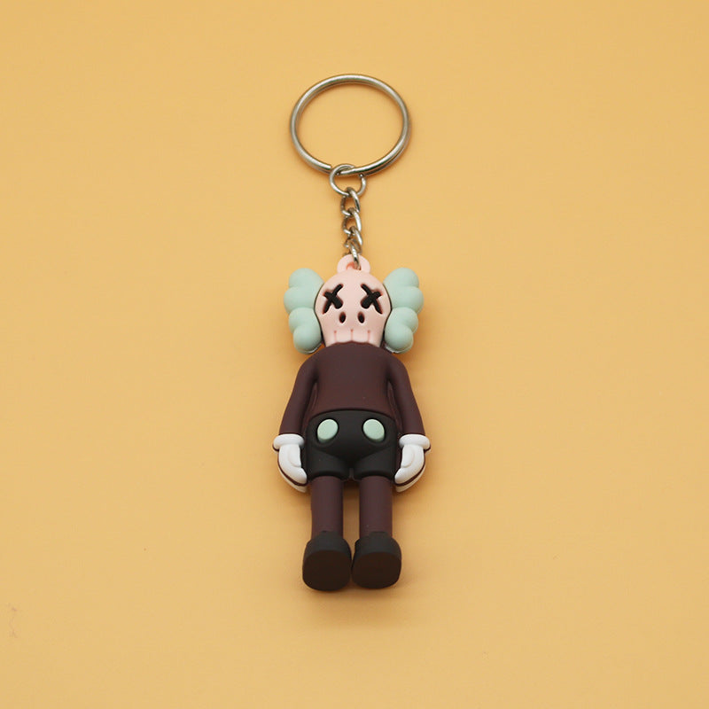 Cool Popular Brand Couple Sesame Street Key Ring KAWS Key Chain Simple Doll Pendant Bag Ornaments Small Gift