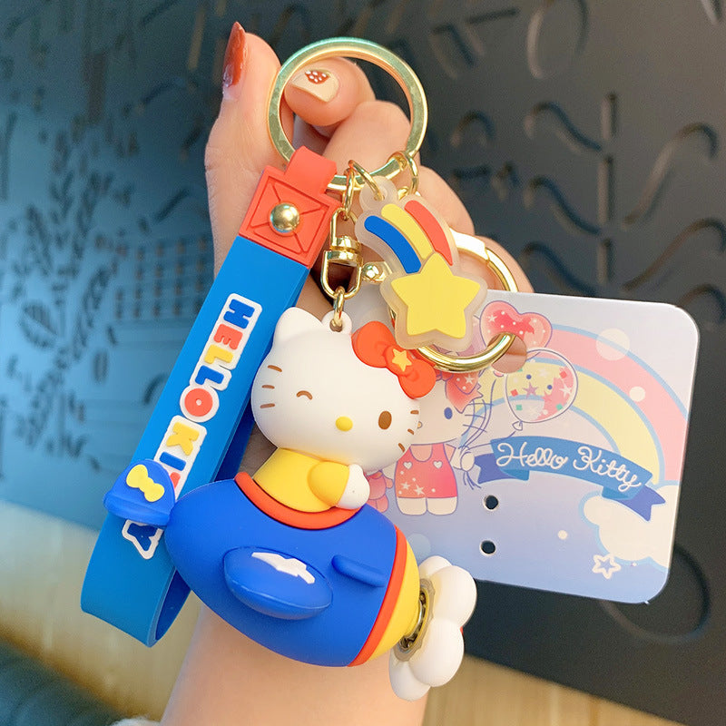 Cartoon Sanrio Big Ear Dog Keychain Pendant Creative Cute Car Key Chain Ornament Gifts