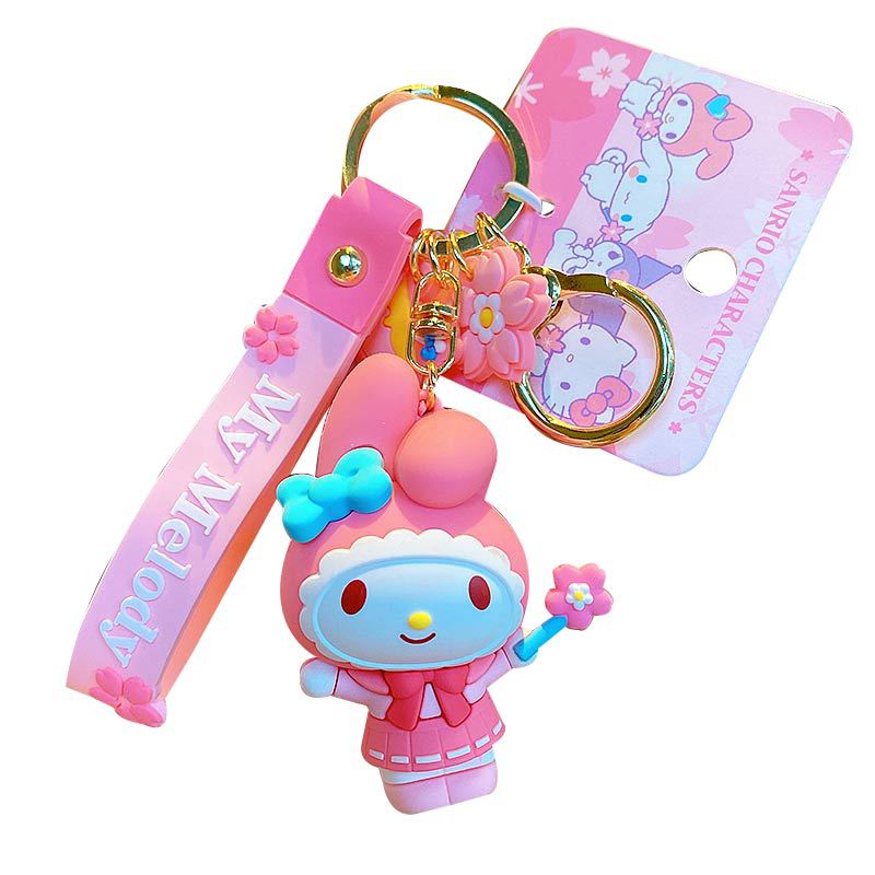 Cartoon Sanrio Sakura Diary Series Car Key Ring Creative Lovely Bag Ornaments Female Exquisite Key Chain