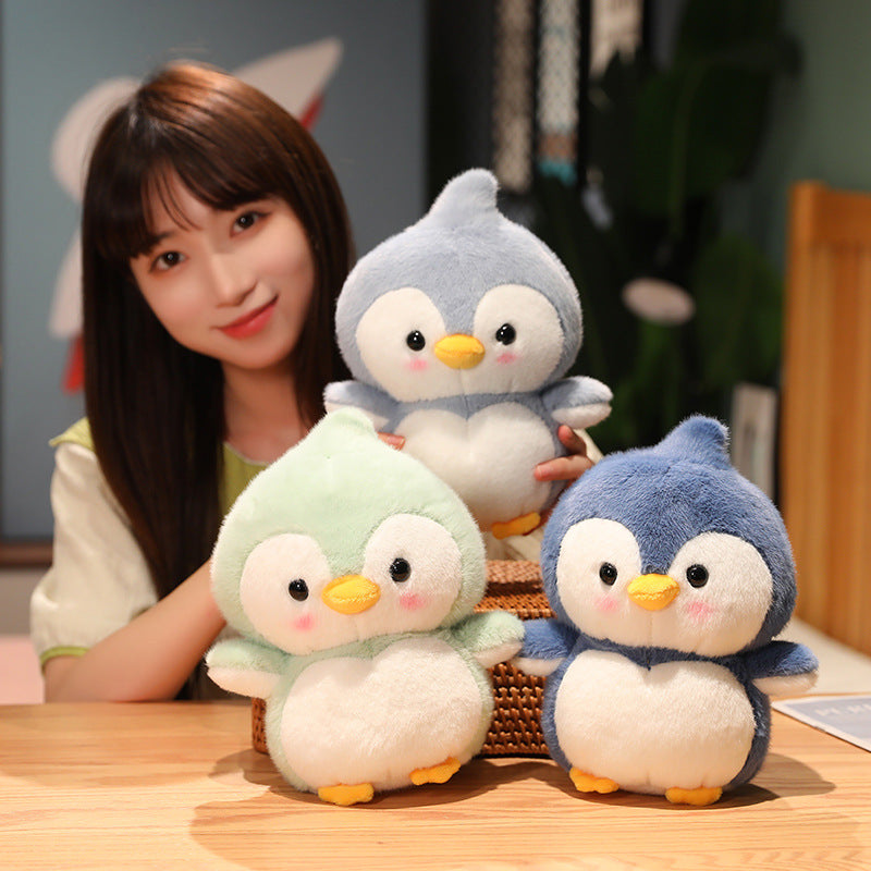 Cute Peach Penguin Doll Plush Toys Child Comforter Toy Sleeping Companion Doll Girl's Birthday Gift