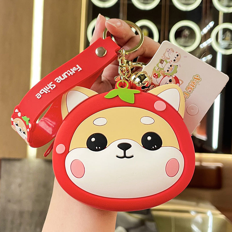 Silicone Small Caichai Coin Purse Keychain Cute Pendant Earphone Lipstick Pack Small Change Storage Gift